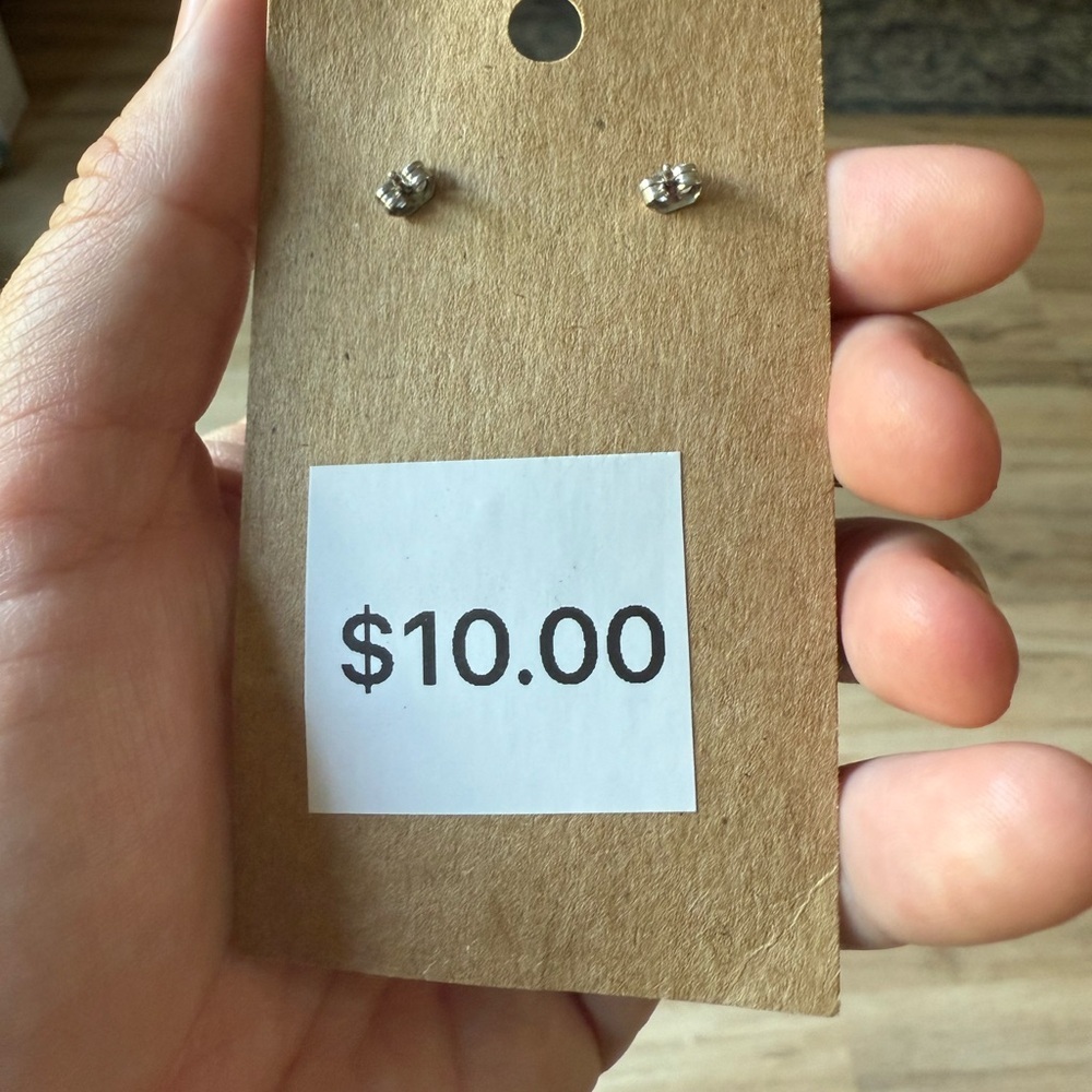 Pink glitter Christmas Tree Earrings (NEW) - Picture 4 of 4